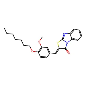 2-(4-(Heptyloxy)-3-methoxybenzylidene)(1,3)thiazolo(3,2-A)benzimidazol-3(2H)-one structure