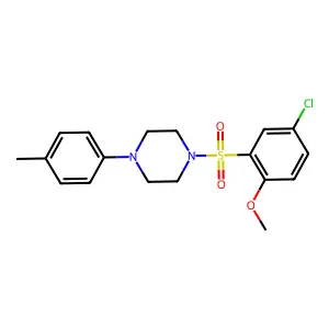 1-(5-Chloro-2-methoxybenzenesulfonyl)-4-(4-methylphenyl)piperazine structure