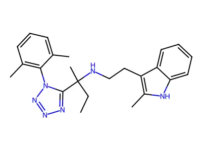 N-[1-[1-(2,6-Dimethylphenyl)-1H-tetrazol-5-yl]-1-methylpropyl]-2-methyl-1H-indole-3-ethanamine structure