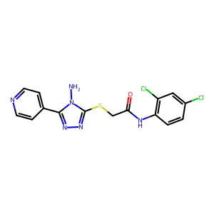 2-{[4-amino-5-(pyridin-4-yl)-4H-1,2,4-triazol-3-yl]sulfanyl}-N-(2,4-dichlorophenyl)acetamide structure