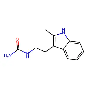 2-(2-methyl-1H-indol-3-yl)ethylurea structure