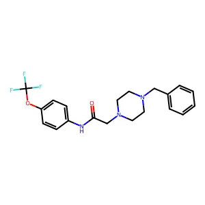 2-(4-benzylpiperazin-1-yl)-N-[4-(trifluoromethoxy)phenyl]acetamide structure