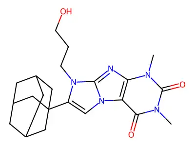 7-(1-Adamantyl)-6-(3-hydroxypropyl)-2,4-dimethylpurino[7,8-a]imidazole-1,3-dione structure