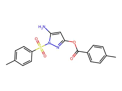 5-amino-1-tosyl-1H-pyrazol-3-yl 4-methylbenzoate structure