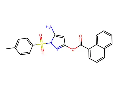 5-amino-1-tosyl-1H-pyrazol-3-yl 1-naphthoate structure