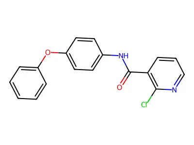 2-chloro-N-(4-phenoxy-phenyl)-nicotinamide structure