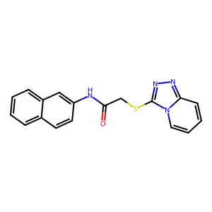 2-([1,2,4]triazolo[4,3-a]pyridin-3-ylthio)-N-(naphthalen-2-yl)acetamide structure