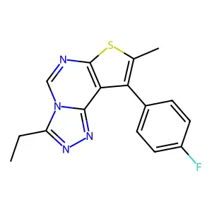 3-Ethyl-9-(4-fluorophenyl)-8-methylthieno[3,2-e][1,2,4]triazolo[4,3-c]pyrimidine structure