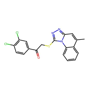 1-(3,4-dichlorophenyl)-2-((5-methyl-[1,2,4]triazolo[4,3-a]quinolin-1-yl)thio)ethanone structure