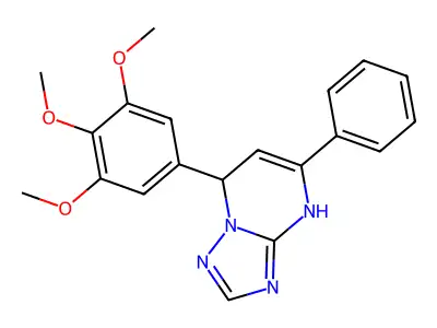 5-Phenyl-7-(3,4,5-trimethoxyphenyl)-4,7-dihydro[1,2,4]triazolo[1,5-a]pyrimidine structure