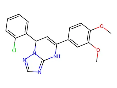 7-(2-chlorophenyl)-5-(3,4-dimethoxyphenyl)-4,7-dihydro[1,2,4]triazolo[1,5-a]pyrimidine structure