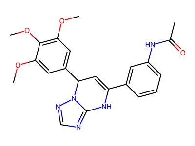 N-{3-[7-(3,4,5-trimethoxyphenyl)-4,7-dihydro[1,2,4]triazolo[1,5-a]pyrimidin-5-yl]phenyl}acetamide structure
