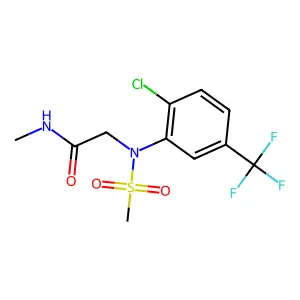 2-[2-chloro-N-methylsulfonyl-5-(trifluoromethyl)anilino]-N-methylacetamide structure
