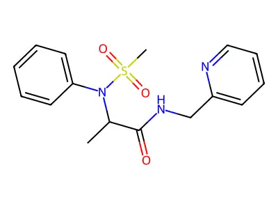 2-(N-methylsulfonylanilino)-N-(pyridin-2-ylmethyl)propanamide structure