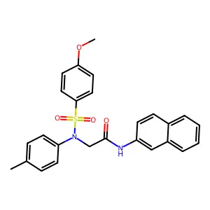 2-(N-(4-methoxyphenyl)sulfonyl-4-methylanilino)-N-naphthalen-2-ylacetamide structure