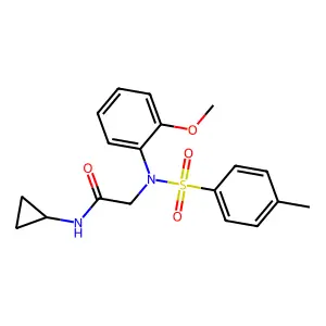 N-cyclopropyl-2-(2-methoxy-N-(4-methylphenyl)sulfonylanilino)acetamide structure