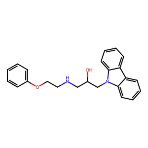1-Carbazol-9-yl-3-(2-phenoxyethylamino)propan-2-ol structure