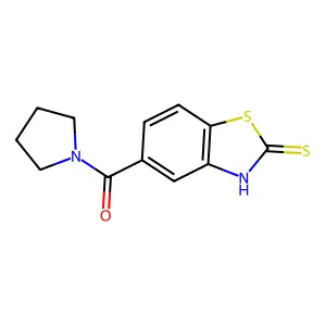 5-(Pyrrolidin-1-ylcarbonyl)-1,3-benzothiazole-2-thiol structure