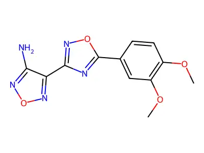 4-[5-(3,4-Dimethoxyphenyl)-1,2,4-oxadiazol-3-yl]-1,2,5-oxadiazol-3-amine structure