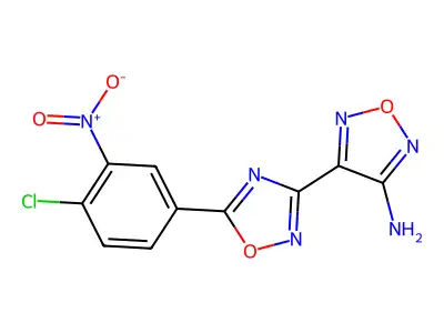 3-(4-Amino-1,2,5-oxadiazol-3-yl)-5-{4-chloro-3-nitrophenyl}-1,2,4-oxadiazole structure