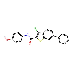 3-chloro-N-(4-methoxyphenyl)-6-phenyl-1-benzothiophene-2-carboxamide structure