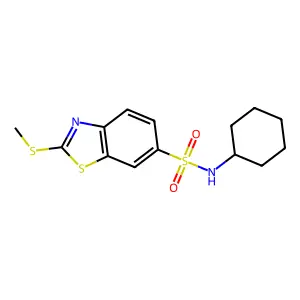 N-Cyclohexyl-2-(methylsulfanyl)-1,3-benzothiazole-6-sulfonamide structure
