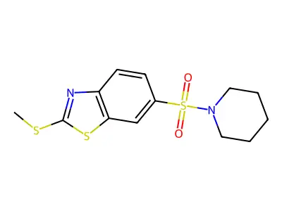 2-Methylsulfanyl-6-(piperidine-1-sulfonyl)-benzothiazole structure