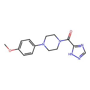 [4-(4-methoxyphenyl)piperazin-1-yl]-(1H-1,2,4-triazol-5-yl)methanone structure