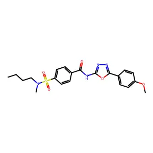 4-[butyl(methyl)sulfamoyl]-N-[5-(4-methoxyphenyl)-1,3,4-oxadiazol-2-yl]benzamide structure