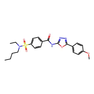 4-[butyl(ethyl)sulfamoyl]-N-[5-(4-methoxyphenyl)-1,3,4-oxadiazol-2-yl]benzamide structure