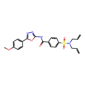 4-(N,N-diallylsulfamoyl)-N-(5-(4-methoxyphenyl)-1,3,4-oxadiazol-2-yl)benzamide structure