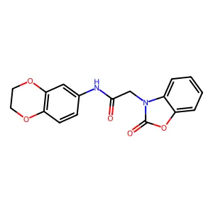 N-(2,3-dihydro-1,4-benzodioxin-6-yl)-2-(2-oxo-1,3-benzoxazol-3(2H)-yl)acetamide structure