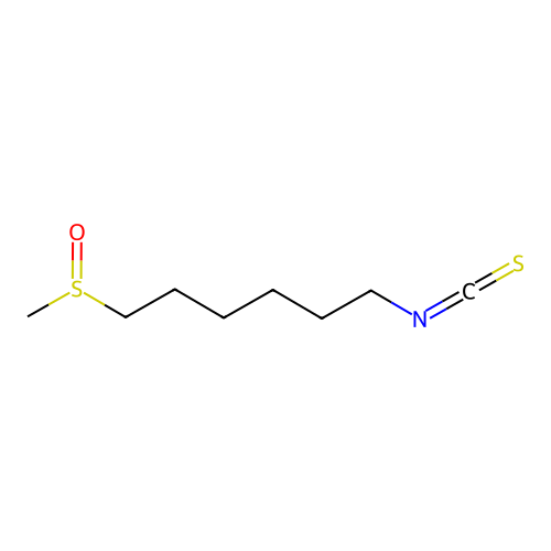 1-异硫氰基-6-甲亚磺酰基己烷 structure