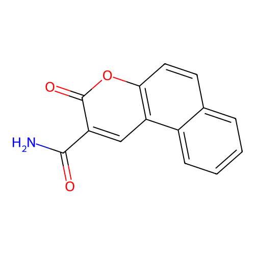 3-oxo-3H-benzo[f]chromene-2-carboxamide structure