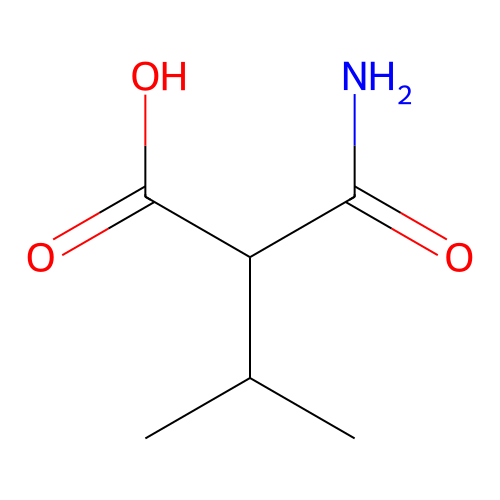 2-Carbamoyl-3-methylbutanoic acid structure