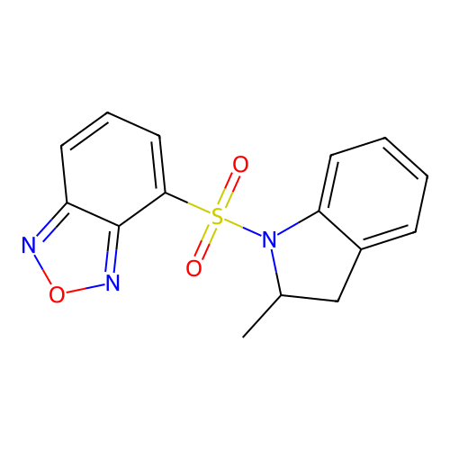 4-[(2-methyl-2,3-dihydro-1H-indol-1-yl)sulfonyl]-2,1,3-benzoxadiazole structure