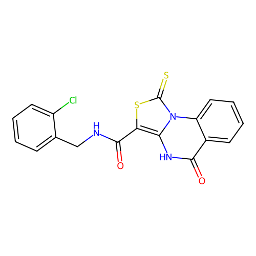 N-(2-Chlorobenzyl)-5-oxo-1-thioxo-4,5-dihydro-1H-thiazolo[3,4-a]quinazoline-3-carboxamide structure