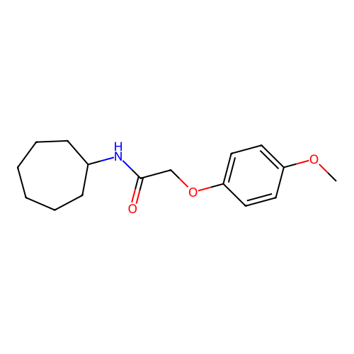 N-cycloheptyl-2-(4-methoxyphenoxy)acetamide structure