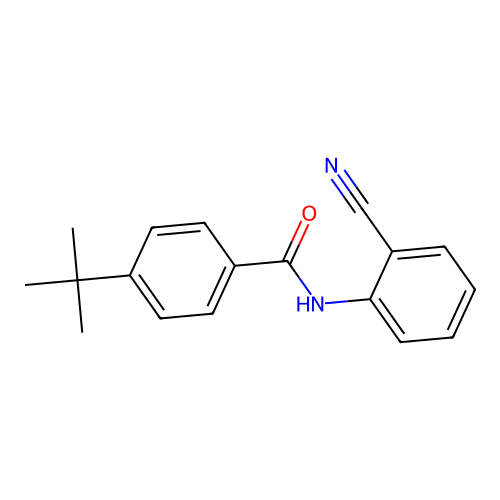 4-叔丁基-N-(2-氰基苯基)苯甲酰胺 structure