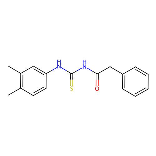 N-[(3,4-dimethylphenyl)carbamothioyl]-2-phenylacetamide structure