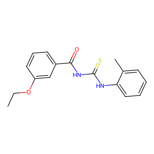 3-ethoxy-N-[(2-methylphenyl)carbamothioyl]benzamide structure