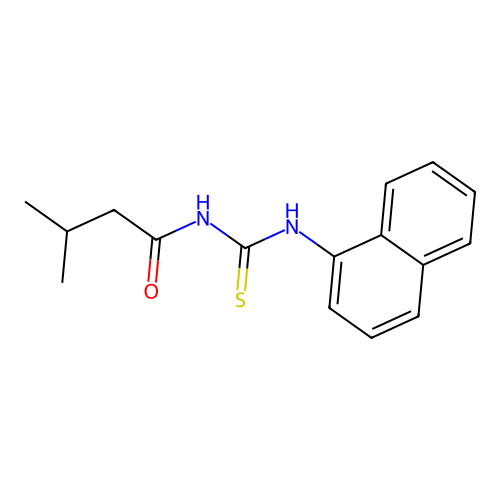 3-methyl-N-(naphthalen-1-ylcarbamothioyl)butanamide structure