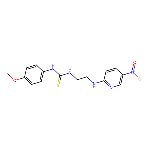 1-(4-Methoxyphenyl)-3-(2-((5-nitropyridin-2-yl)amino)ethyl)thiourea structure