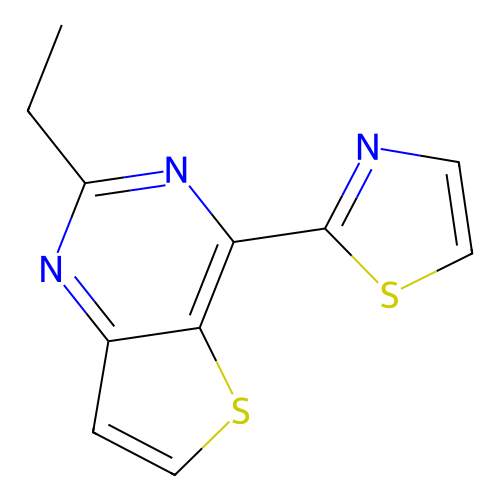 2-Ethyl-4-(2-thiazolyl)thieno[3,2-d]pyrimidine structure