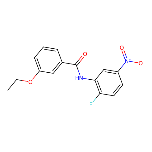 3-ethoxy-N-(2-fluoro-5-nitrophenyl)benzamide structure