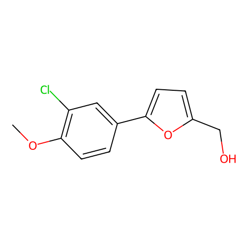 [5-(3-Chloro-4-methoxyphenyl)furan-2-yl]methanol structure