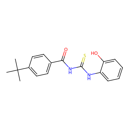 4-tert-butyl-N-[(2-hydroxyphenyl)carbamothioyl]benzamide structure