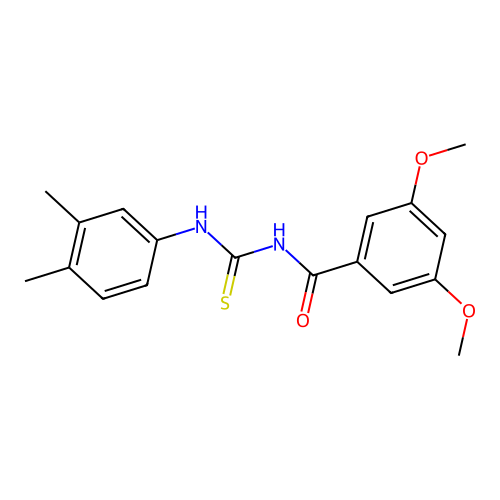 N-[(3,4-dimethylphenyl)carbamothioyl]-3,5-dimethoxybenzamide structure