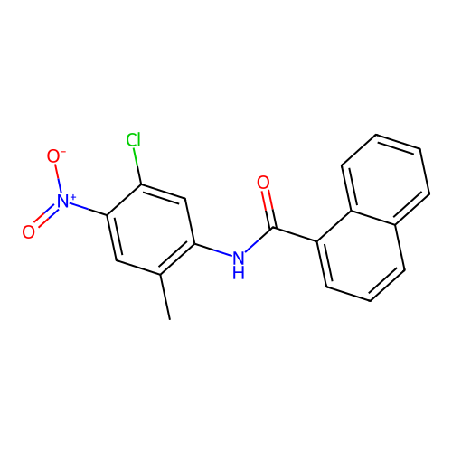 N-(5-chloro-2-methyl-4-nitrophenyl)naphthalene-1-carboxamide structure