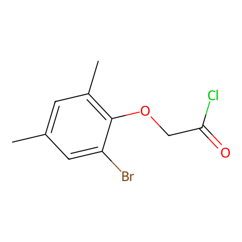 (2-Bromo-4,6-dimethylphenoxy)acetyl chloride structure